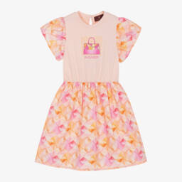 AIGNER-Girls Pink Cotton Handbag Dress | Childrensalon