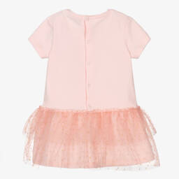 AIGNER-Girls Pink Cotton Jersey Hearts Dress | Childrensalon