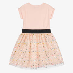 AIGNER-Girls Pink Cotton & Tulle Dress | Childrensalon