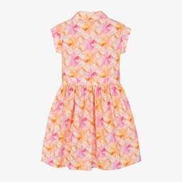 AIGNER-Girls Pink Geometric Cotton Shirt Dress | Childrensalon