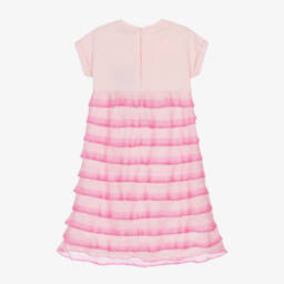 AIGNER-Girls Pink Jersey & Tiered Knit Dress | Childrensalon
