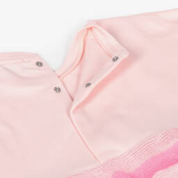 AIGNER-Girls Pink Jersey & Tiered Knit Dress | Childrensalon