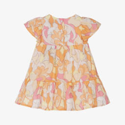 AIGNER-Girls Pink & Orange Cotton Dress | Childrensalon