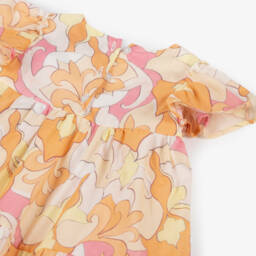 AIGNER-Girls Pink & Orange Cotton Dress | Childrensalon