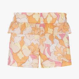 AIGNER-Girls Pink & Orange Cotton Shorts | Childrensalon
