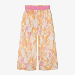 AIGNER-Girls Pink & Orange Cotton Trousers | Childrensalon