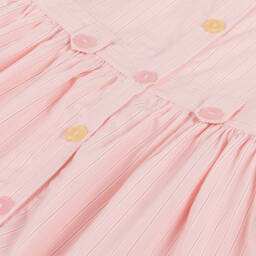 AIGNER-Girls Striped Pink Cotton Dress | Childrensalon
