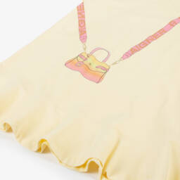 AIGNER-Girls Yellow Cotton Handbag Dress | Childrensalon