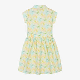 AIGNER-Girls Yellow Geometric Cotton Shirt Dress | Childrensalon