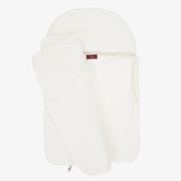 AIGNER-Ivory & Gold Pima Cotton Padded Baby Nest (72cm) | Childrensalon