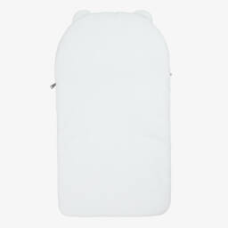 AIGNER-Pale Blue Pima Cotton Teddy Bear Baby Nest (74cm) | Childrensalon