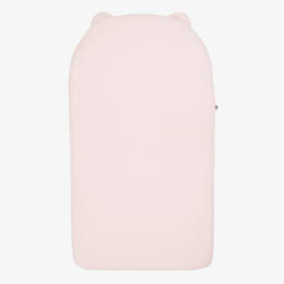 AIGNER-Pale Pink Pima Cotton Teddy Bear Baby Nest (74cm) | Childrensalon