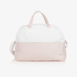 AIGNER-White & Beige Baby Changing Bag (43cm) | Childrensalon