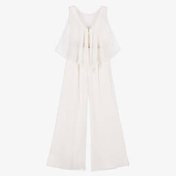 Amaya-جمبسوت شيفون لون عاجي للبنات | Childrensalon