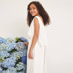 Amaya-جمبسوت شيفون لون عاجي للبنات | Childrensalon