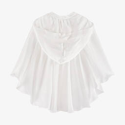 Amaya-كيب بهودي ساتان لون عاجي للبنات | Childrensalon