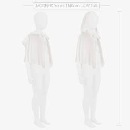 Amaya-كيب بهودي ساتان لون عاجي للبنات | Childrensalon