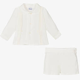 Ancar-بِدلة رسمية حرير وقطن لون عاجي أطفال ولادي | Childrensalon