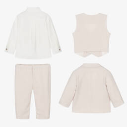 Andreeatex-Boys Beige Jersey Suit | Childrensalon