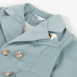 Andreeatex-Boys Blue & Black Double Breasted Suit | Childrensalon