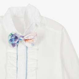 Andreeatex-Boys Blue Velour Suit | Childrensalon