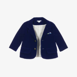 Andreeatex-Boys Blue Velvet Suit | Childrensalon