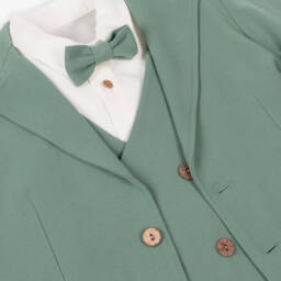 Andreeatex-Boys Green Twill Suit | Childrensalon