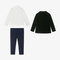 Andreeatex-Boys Green Velvet Suit | Childrensalon