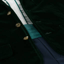 Andreeatex-Boys Green Velvet Suit | Childrensalon