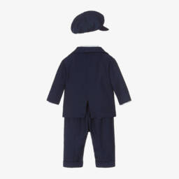 Andreeatex-Boys Navy Blue Double Breasted Suit | Childrensalon