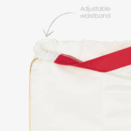 Andreeatex-Boys Red Cotton & Satin Suit | Childrensalon