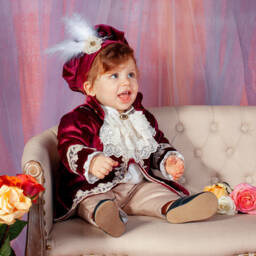 Andreeatex-Boys Red Velvet & Satin Suit | Childrensalon