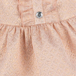 Angel's Face-Baby Girls Pink & Gold Jacquard Dress | Childrensalon