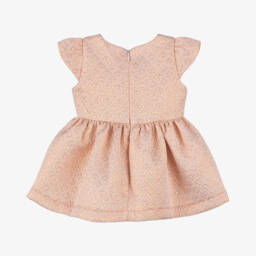 Angel's Face-Baby Girls Pink & Gold Jacquard Dress | Childrensalon