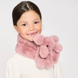 Angel's Face-Beige Faux Fur Bunny Snood | Childrensalon