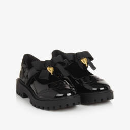 Angel's Face-Girls Black Faux Patent Leather Shoes | Childrensalon