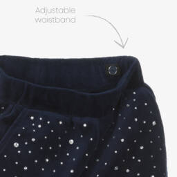 Angel's Face-طقم رياضي مخمل لون كحلي للبنات | Childrensalon