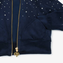 Angel's Face-طقم رياضي مخمل لون كحلي للبنات | Childrensalon