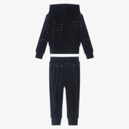 Angel's Face-طقم رياضي مخمل لون كحلي للبنات | Childrensalon