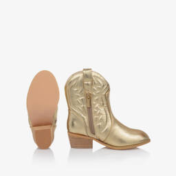 Angel's Face-Ковбойские сапоги золотистые из искусственной кожи для девочек | Childrensalon