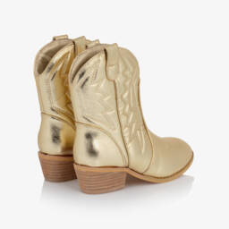 Angel's Face-Ковбойские сапоги золотистые из искусственной кожи для девочек | Childrensalon