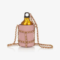 Angel's Face-Girls Gold & Pink Water Bottle | Childrensalon