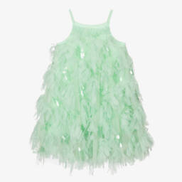 Angel's Face-Girls Green Tulle & Sequins Dress | Childrensalon