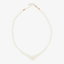 Angel's Face-Girls Ivory Rose Necklace (46cm) | Childrensalon