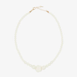 Angel's Face-Girls Ivory Rose Necklace (46cm) | Childrensalon