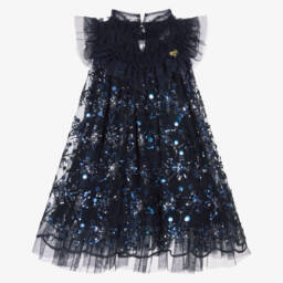 Angel's Face-Girls Navy Blue Sequin Dress | Childrensalon