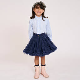 Angel's Face-Girls Navy Blue Tulle Tutu Skirt | Childrensalon
