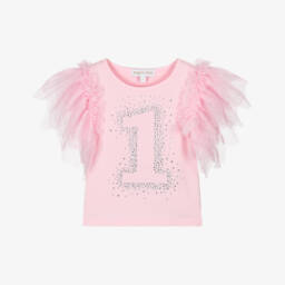 Angel's Face-Розовая хлопковая футболка на 1-й День рождения | Childrensalon