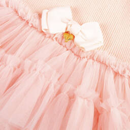 Angel's Face-Girls Pink Cotton Knit & Tulle Dress | Childrensalon
