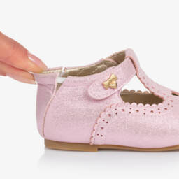 Angel's Face-حذاء بسّير جلد صناعي لون زهري للبنات | Childrensalon